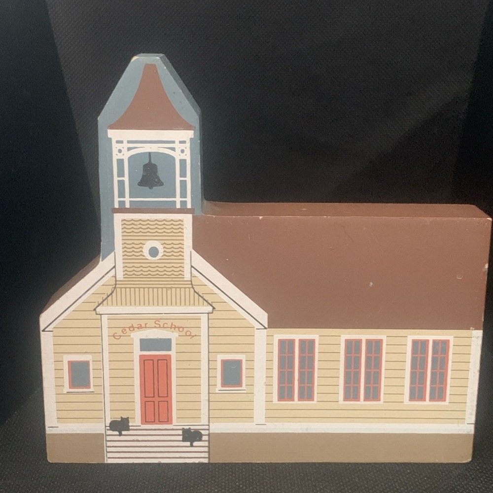 Vintage Cat's Meow Wood 1995 Series XIII Cedar School
